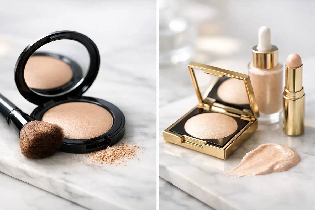 Luminizing Powder vs Highlighter for Your Glow